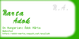 marta adok business card